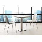 Stol med kromad ram och Licata polypropenskal Viadurini