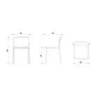 Klädd köksstol i tyg och metall Made in Italy 2 delar - Sangria Viadurini