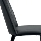 Köksstol i konstläder och stål Tillverkad i Italien 4 delar - Alexia Viadurini