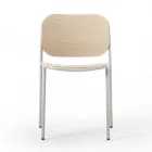 Köksstol i trä och målad metall Tillverkad i Italien 2 delar - Saffia Viadurini