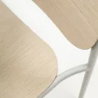 Köksstol i trä och målad metall Tillverkad i Italien 2 delar - Saffia Viadurini