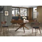 Köksstol i tyg med 2-delad massiv trästruktur - Tonino Viadurini