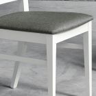 Design köksstol i bokträ och tyg i modern stil - Taver Viadurini