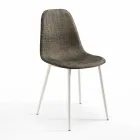 Chair Kitchen modern design i similrattan Cassidy, 4 stycken Viadurini