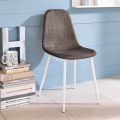 Chair Kitchen modern design i similrattan 4 stycken Cassidy