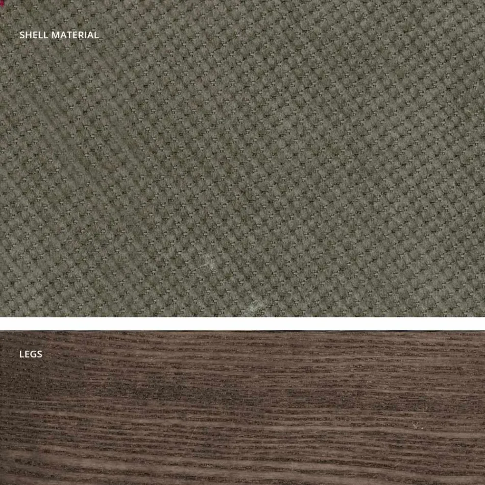 Design köksstol i trä och tyg tillverkad i Italien, Egizia Viadurini