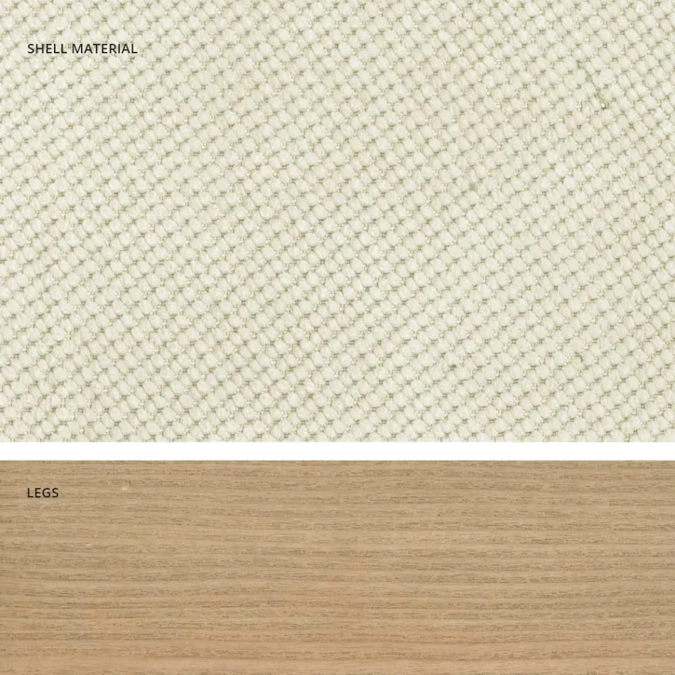 Design köksstol i trä och tyg tillverkad i Italien, Egizia Viadurini