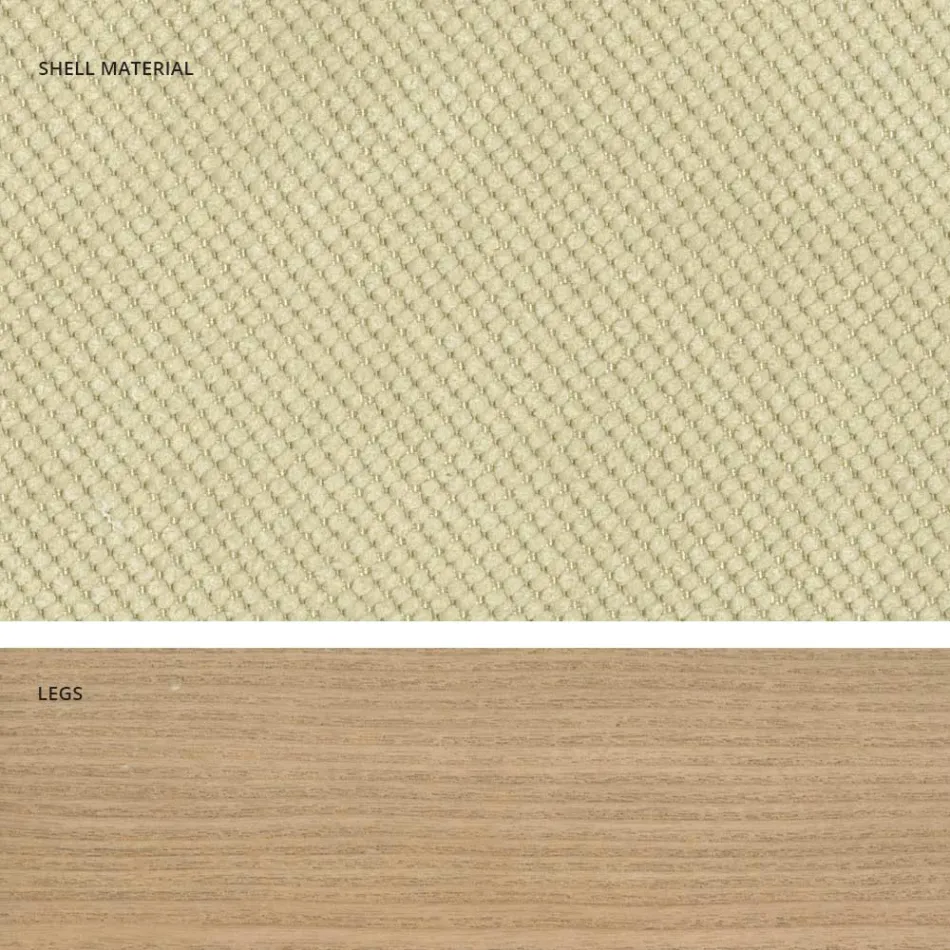 Design köksstol i trä och tyg tillverkad i Italien, Egizia Viadurini