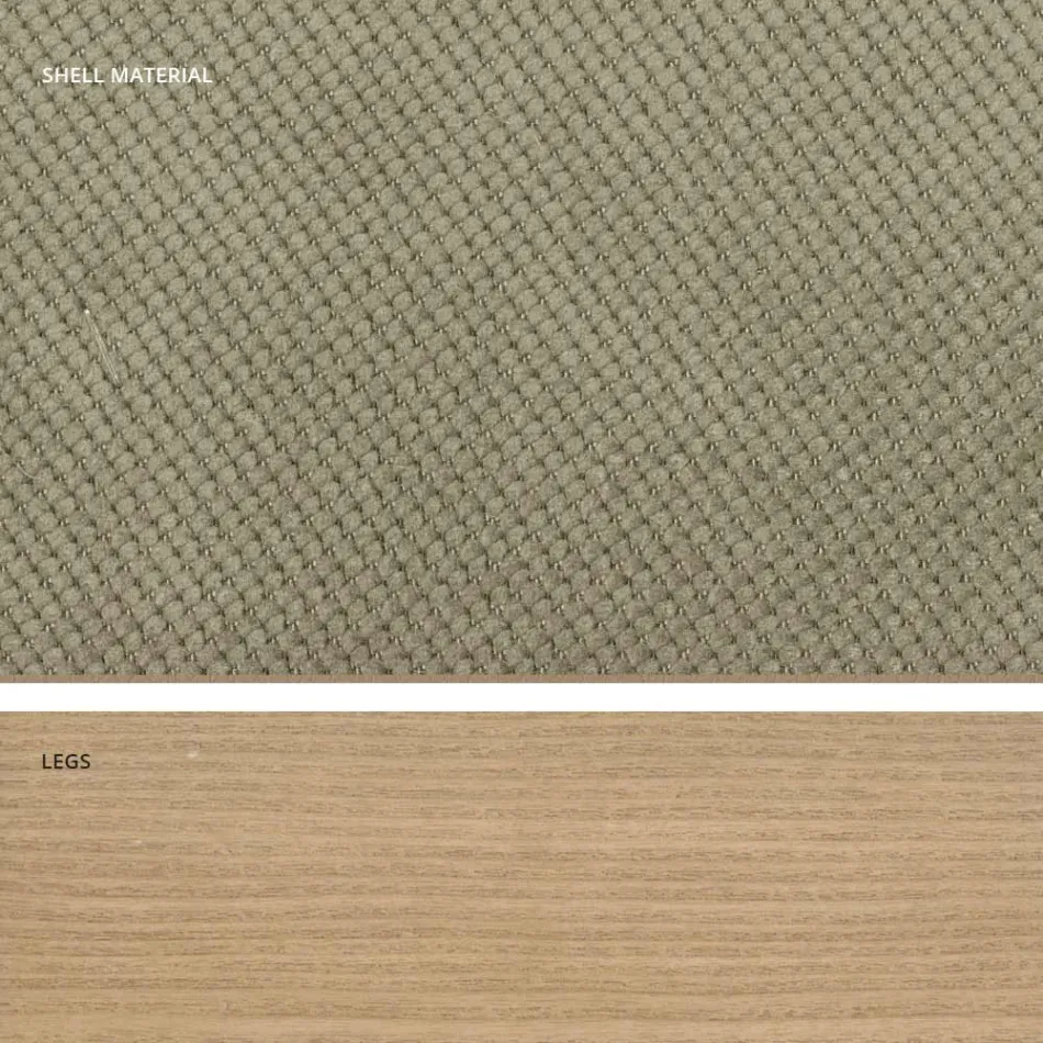 Design köksstol i trä och tyg tillverkad i Italien, Egizia Viadurini