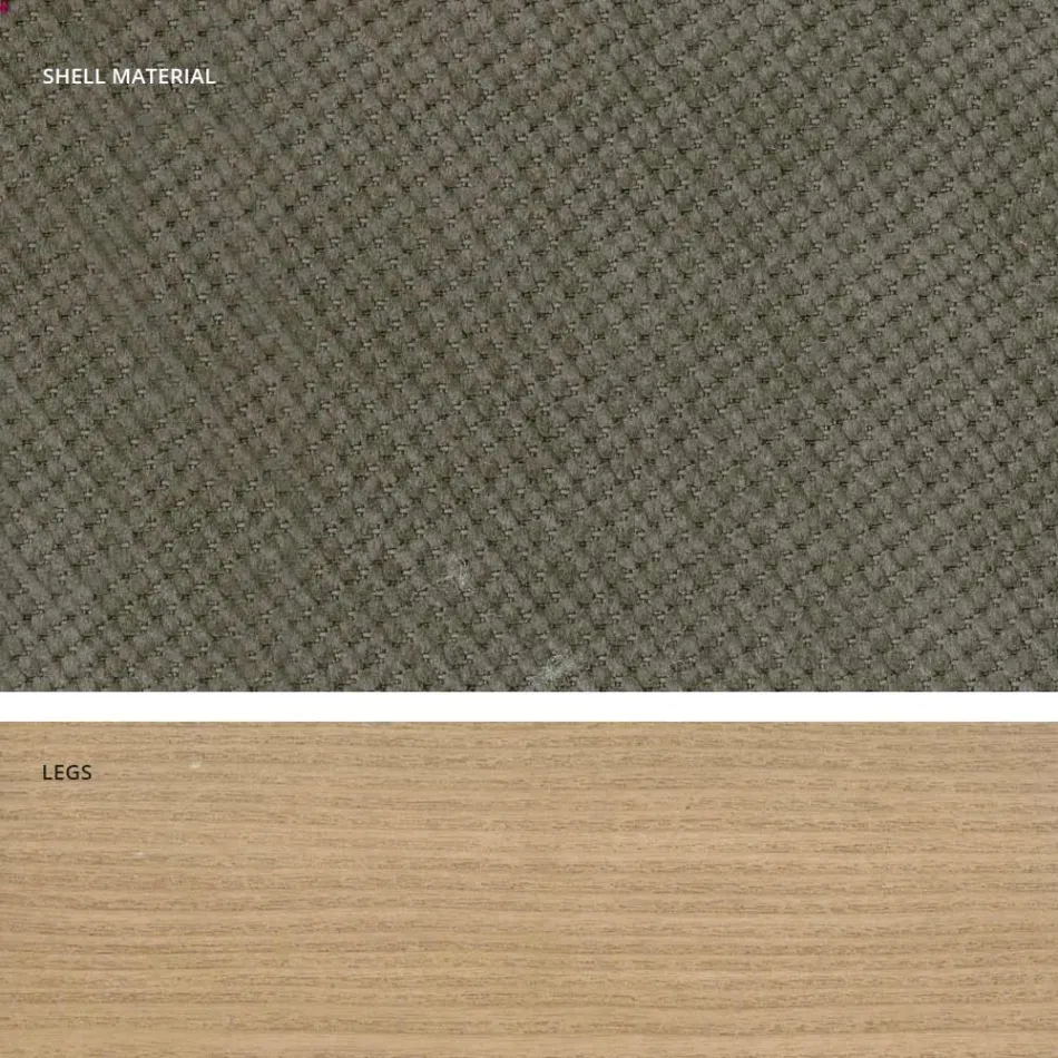 Design köksstol i trä och tyg tillverkad i Italien, Egizia Viadurini