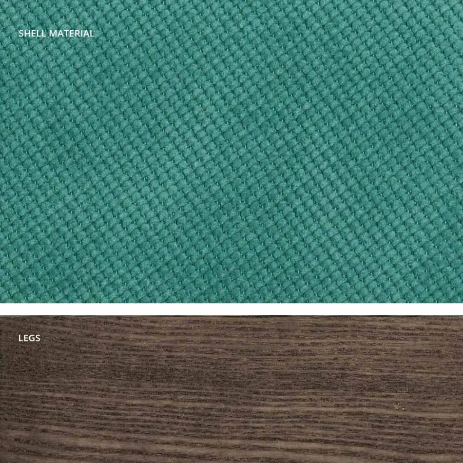 Design köksstol i trä och tyg tillverkad i Italien, Egizia Viadurini