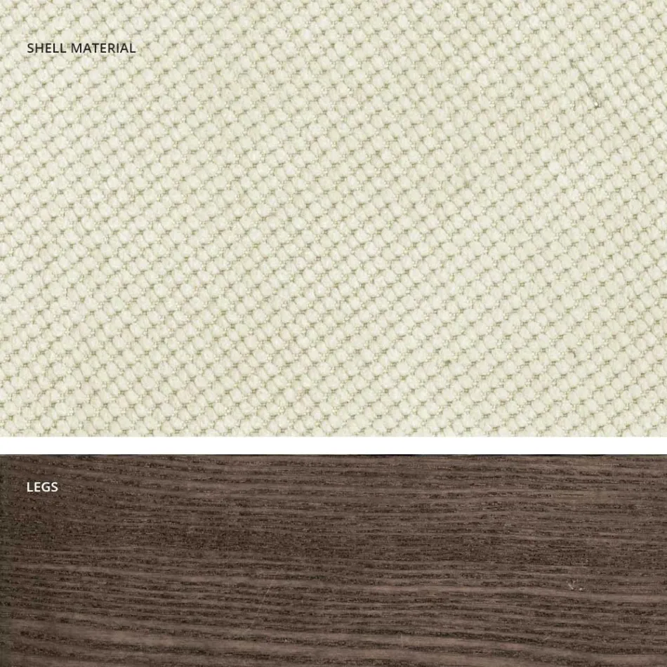 Design köksstol i trä och tyg tillverkad i Italien, Egizia Viadurini