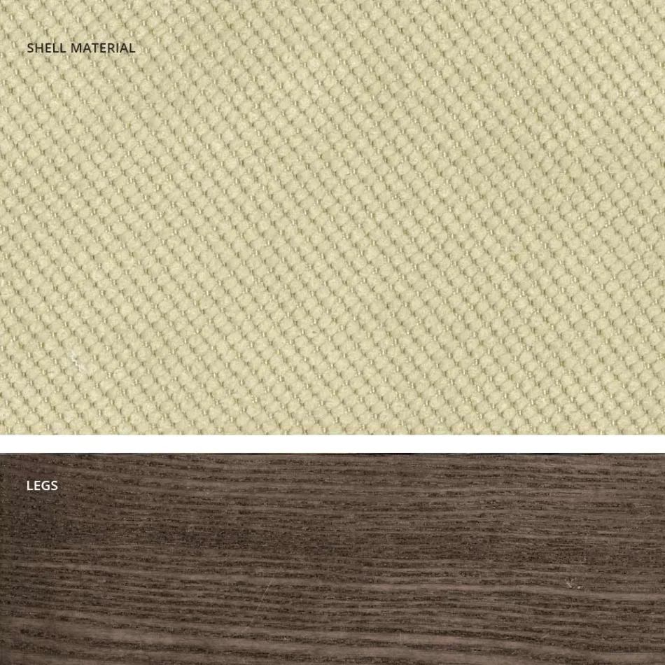 Design köksstol i trä och tyg tillverkad i Italien, Egizia Viadurini