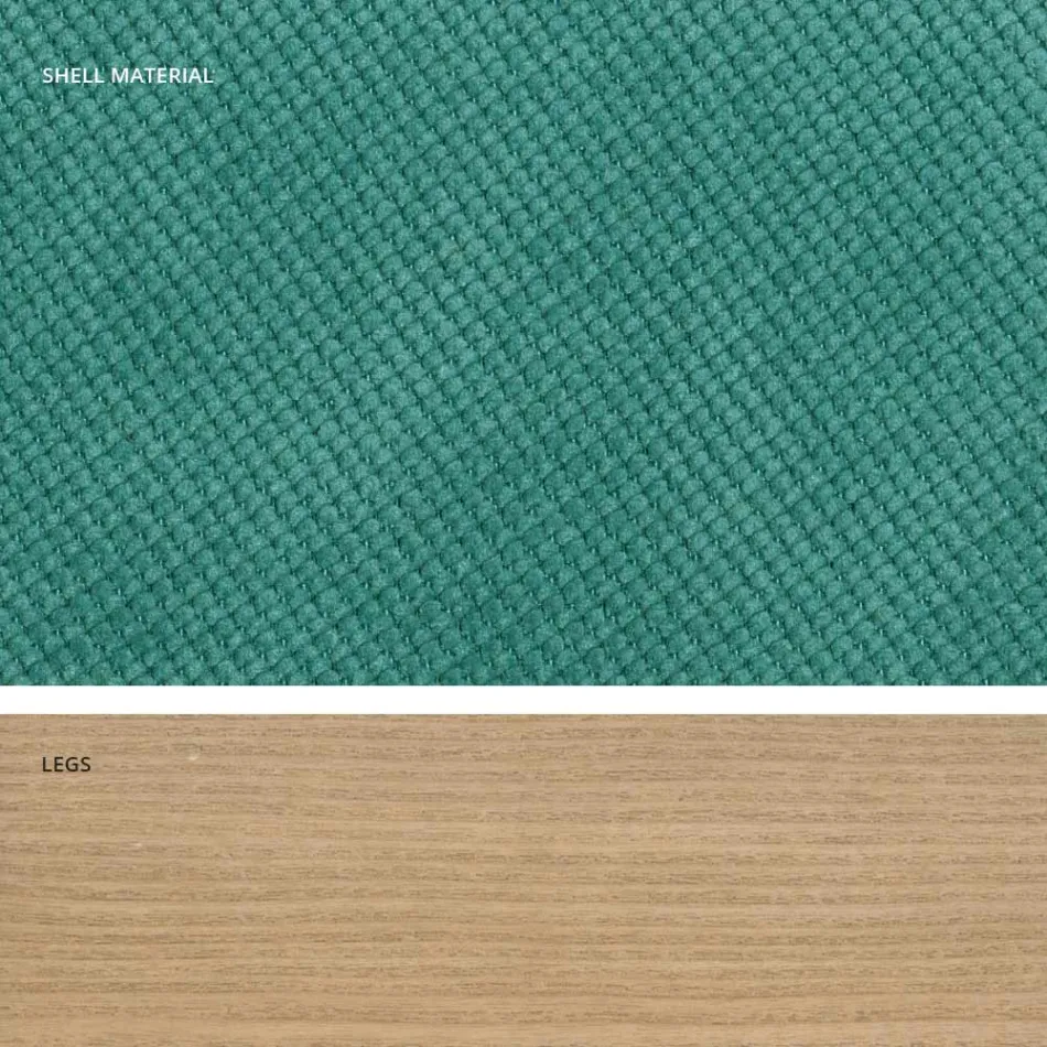 Design köksstol i trä och tyg tillverkad i Italien, Egizia Viadurini