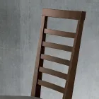 Köksstol i trä och sits i italienskt designtyg - Jeanine Viadurini