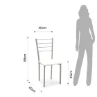 Köksstol i syntetiskt läder och målad metall 4 delar - Remida Viadurini