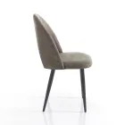 Köksstol i åldrad effekt syntetiskt läder 4 delar - Renetta Viadurini