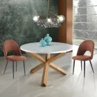 Köksstol i åldrad effekt syntetiskt läder 4 delar - Renetta Viadurini