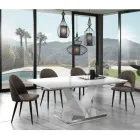 Köksstol i åldrad effekt syntetiskt läder 4 delar - Renetta Viadurini