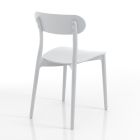 Köksstol i vit eller mattgrå polypropen 4 delar - Milano Viadurini