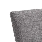 Köksstol i grått tyg med metallunderrede 2 delar - slutare Viadurini