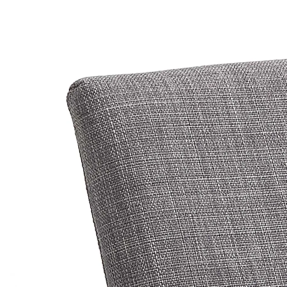 Köksstol i grått tyg med metallunderrede 2 delar - slutare Viadurini