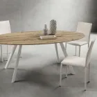 Köksstol helt klädd i ekologiskt läder tillverkad i Italien, 2 delar - Maria Viadurini