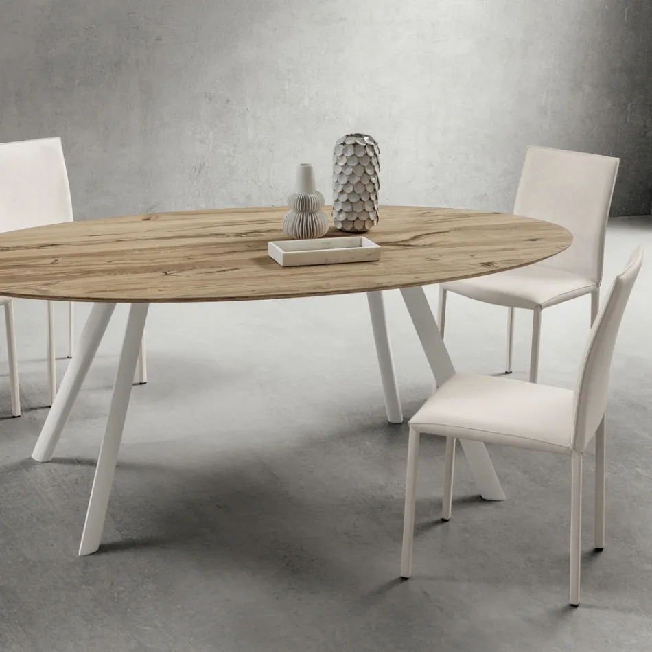 Köksstol helt klädd i ekologiskt läder tillverkad i Italien, 2 delar - Maria Viadurini