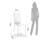 Köksstol helt klädd i 2-delat syntetiskt läder - Atenea Viadurini