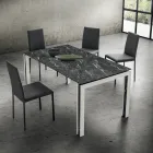 Tygstoppad köksstol tillverkad i Italien, 2 delar - Mawi Viadurini