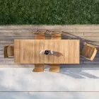 Utestol med armstöd i teak - Marie Viadurini