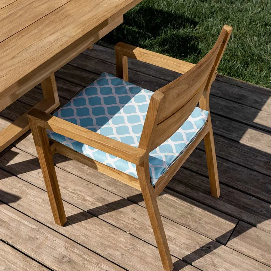 Utestol med armstöd i teak - Marie Viadurini