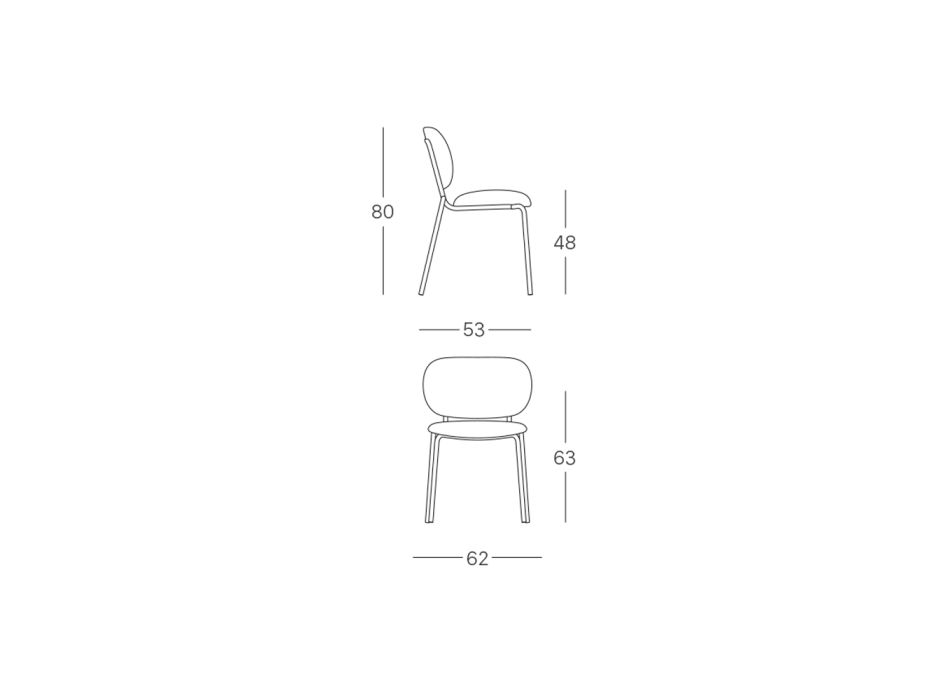 Utomhusstol med vadderad sits och ryggstöd Tillverkad i Italien - Sisibold Viadurini