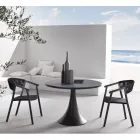 Utomhusstol med aluminiumstruktur och ryggstöd, 2 delar - Turbo Viadurini