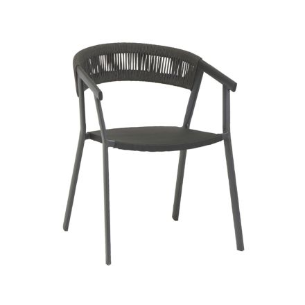 Utomhusstol med aluminiumstruktur och ryggstöd, 2 delar - Turbo Viadurini