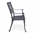 Stapelbar utomhusstol i vit eller antracit aluminium, 4 delar - Ode Viadurini