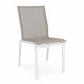 Stapelbar utomhusstol i aluminium och textilin, Homemotion 4 stycken - Serge