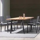 Homemotion stapelbar aluminiumstol utomhus, 4 delar - Carina Viadurini