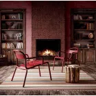 Utomhus stapelbar aluminiumstol Tillverkad i Italien, 2 delar - Shyla Viadurini