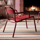 Utomhus stapelbar aluminiumstol Tillverkad i Italien, 2 delar - Shyla Viadurini