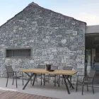 Stapelbar utomhusstol i målat aluminium, Homemotion, 4 delar - Vicki Viadurini