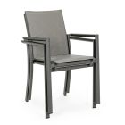 Stapelbar utomhusstol i målat aluminium, Homemotion, 4 delar - Vicki Viadurini
