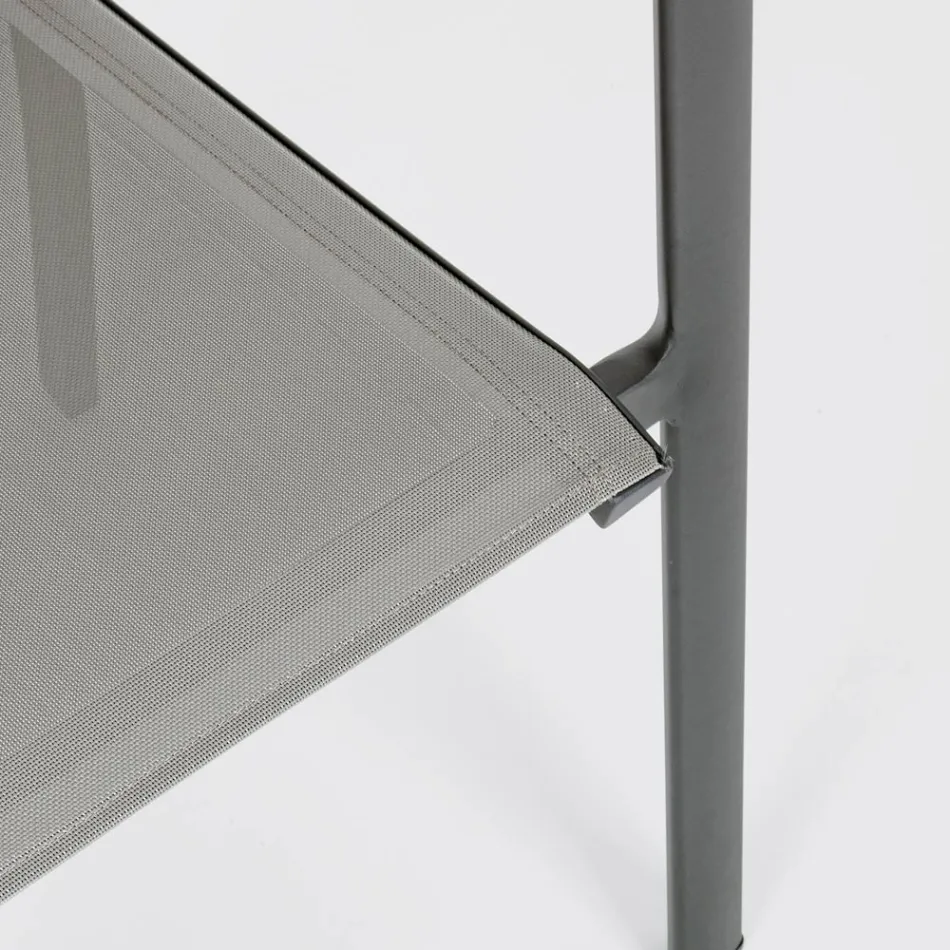 Stapelbar utomhusstol i målat aluminium, Homemotion, 4 delar - Vicki Viadurini