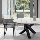 Stapelbar utomhusstol i målat aluminium, Homemotion, 4 delar - Vicki Viadurini