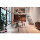 Utomhus stapelbar metallstol Tillverkad i Italien, 4 delar - Prunella Viadurini