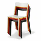 Utomhus stapelbar metallstol Tillverkad i Italien, 4 delar - Xylia Viadurini