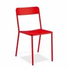 Utomhus stapelbar metallstol Tillverkad i Italien, 4 delar - Xylia Viadurini