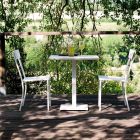 Stapelbar utomhusstol i målad metall tillverkad i Italien, 4 delar - tyll Viadurini