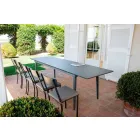 Stapelbar utomhusstol i målad metall tillverkad i Italien, 4 delar - tyll Viadurini