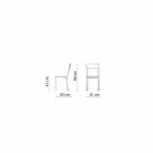 Stapelbar utomhusstol i målad metall tillverkad i Italien, 4 delar - tyll Viadurini